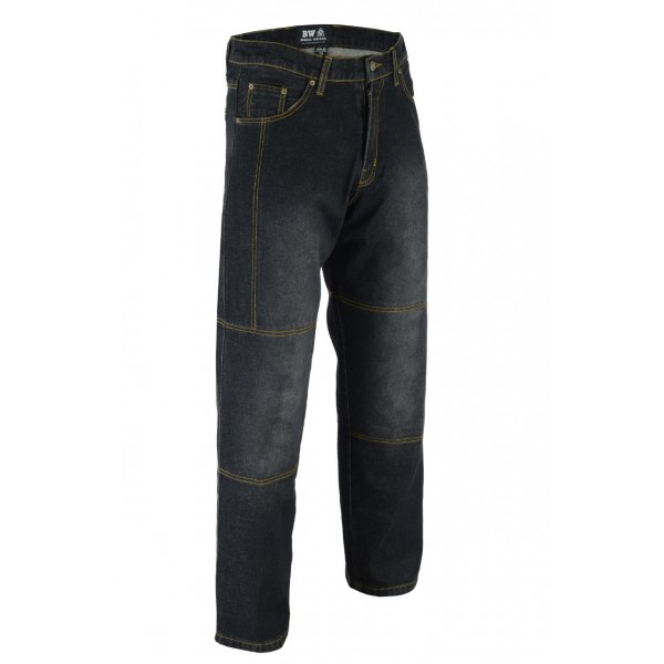 MOTORBIKE MOTORCYCLE BLACK DENIM TROUSERS JEANS PANT WITH ARMOUR
